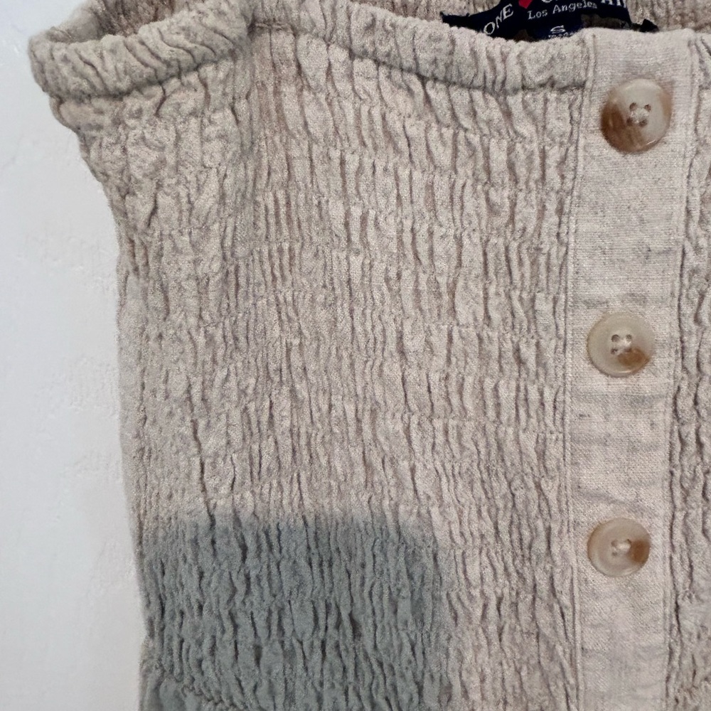 Spaghetti-Strap Cream Button-Front Midi Dress Wit… - image 5